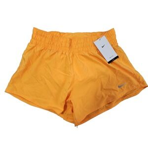 Nike® Women's SMALL One™ Dri-FIT Mid-Rise 3" Brief-Line Shorts in Bright Orange